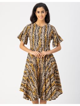 Moomaya - Party Rayon Half Sleeve Knee Length Dress