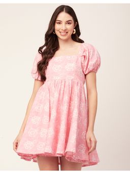 Moomaya - Square Neck Printed Mini Dress