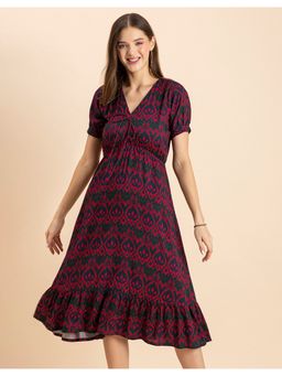 Moomaya - Printed Summer Midi Dress