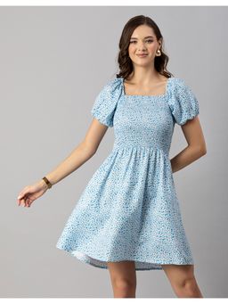 Moomaya - Printed Square Neck Mini Dress