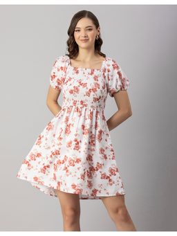 Moomaya - Printed Square Neck Mini Dress