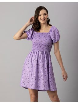 Moomaya - Printed Square Neck Mini Dress