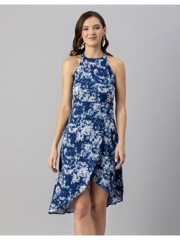 Moomaya - Side Slit Printed Vacation Mini Dress