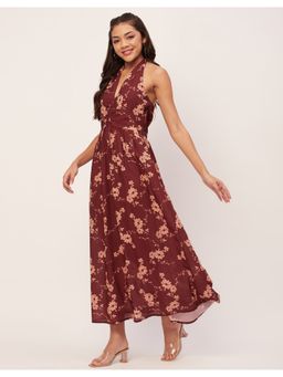 Moomaya - Halter Evening Maxi Sleeveless Dress