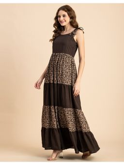 Moomaya - Vacation Maxi Printed Tiered Strap Dress