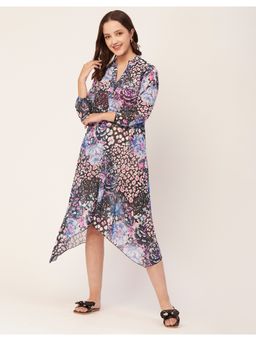Moomaya - Sheer Vacation Printed Midi Dress