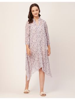 Moomaya - Sheer Vacation Printed Midi Dress