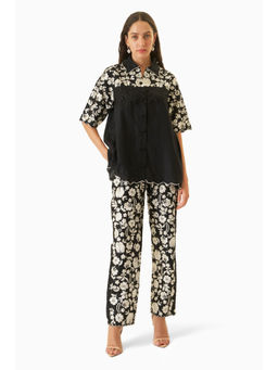 MIRIPRET - Black Iman Embroidered Co-Ord (Set of 2)