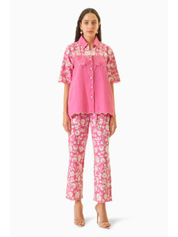 MIRIPRET - Pink Iman Embroidered Co-Ord (Set of 2)