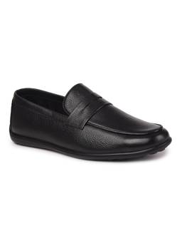 Zoom Shoes - A10955 Genuine Leather Formal Black Loafers