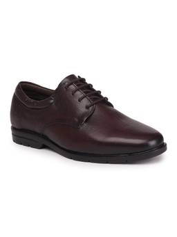 Zoom Shoes - A2195 Genuine Leather Party Brown Derbies