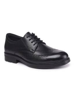Zoom Shoes - AGL1175 Genuine Leather Party Black Brogues