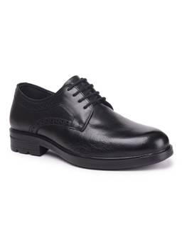 Zoom Shoes - AGL1186 Genuine Leather Party Black Derbies