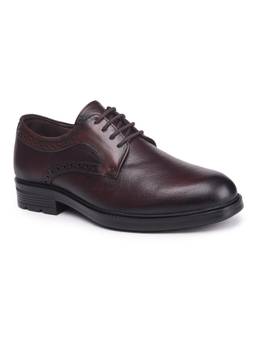 Zoom Shoes - AGL1186 Genuine Leather Party Brown Derbies