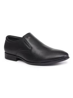 Zoom Shoes - AJHN Genuine Leather Black Formal Loafers