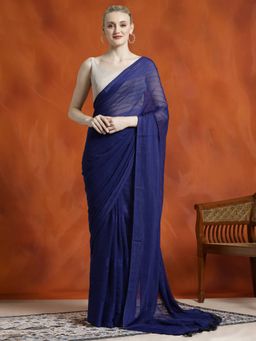 Jaipur Kurti - Sequin Embellished Party Wear Saree with Unstitched Blouse