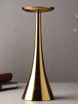 De Maison Decor - Aureus Tall Gold Pillar Candle Stand