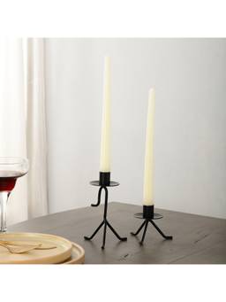 De Maison Decor - Marquesa Glow Candle Holder in Black (Pack of 2)