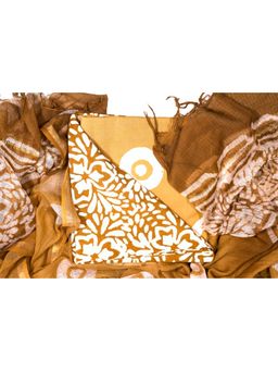 KAHVA - Pure Cotton Abstract Print Unstitched Suit for Women and Girls with Dupatta (Set of 3)