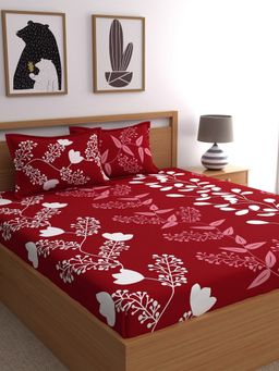 Home Ecstasy - 100% Cotton King Bedsheet With 2 Pillow Covers