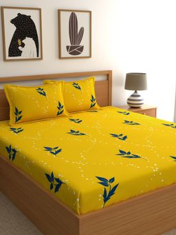 Home Ecstasy - 100% Cotton King Bedsheet With 2 Pillow Covers