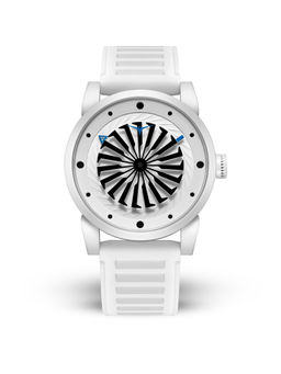 ZINVO - Airblade Ace Automatic White Round Turbine Dial Mens Watch - 140-11 (Medium)