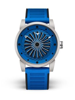 ZINVO - Airblade Rush Automatic Blue Round Turbine Dial Mens Watch - 140-8 (Medium)