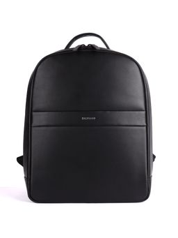 SILVIANO - Black Genuine Luxury Nappa Leather Backpack Soho Bag 14 Laptop