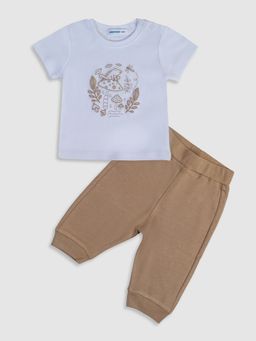 Mee Mee - Infant Unisex Mushroom Wadded Cotton Top and Joggers