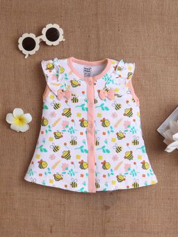 Mee Mee - Infant Girls Multi-Color Bee Printed Frock