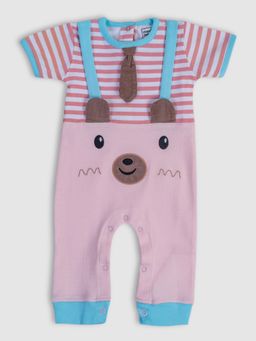 Mee Mee - Infant Boy Cotton Pink Bear Romper