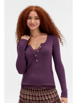 BDG by Urban Outfitters - Wine Insert Lace Top