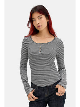 BDG by Urban Outfitters - White Baby Round Neck Top