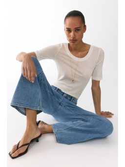 H&M - Women Blue Wide High Jeans