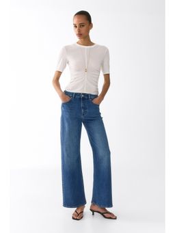 H&M - Women Blue Wide High Jeans