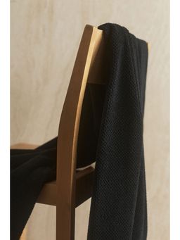 H&M - Black Cotton Terry Bath Towel