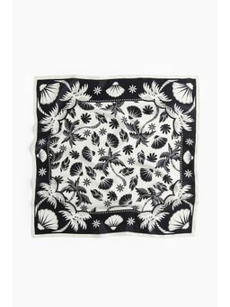 H&M - Women Black Printed Silk Scarf