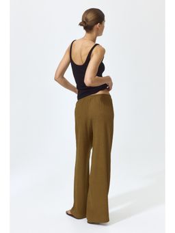 H&M - Women Green Wide Pull-On Pant