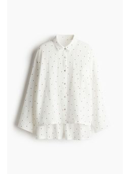 H&M - Women White Pyjama Shirt And Shorts