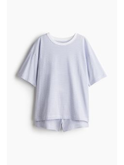 H&M - Women White Printed Pyjamas T-Shirt And Short