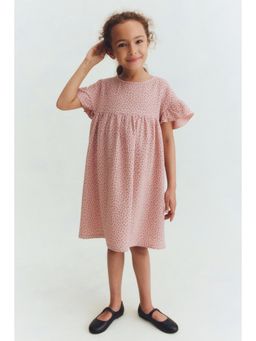 H&M - Girls Pink Cotton Muslin Dress