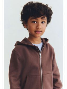 H&M - Kids Brown Cotton Zip-Through Hoodie