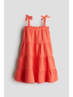 H&M - Girls Pink Cotton Muslin Dress