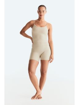 H&M - Women Beige Sports Cycling Shorts With Softmove