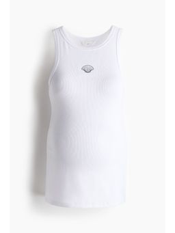 H&M - Women White MAMA Ribbed Vest Top