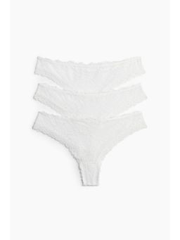 H&M - Women 3-Pack Lace Brazilian Briefs