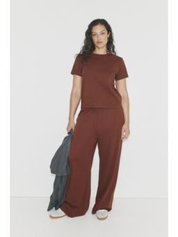 H&M - Women Brown Cotton T-Shirt