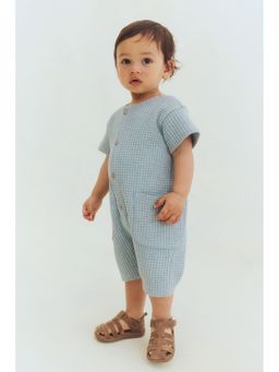 H&M - Unisex Turquoise Cotton Romper Suit