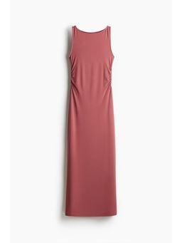 H&M - Women Pink Draped Bodycon Maxi Dress
