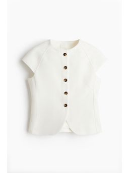 H&M - Women White Button-Front Top